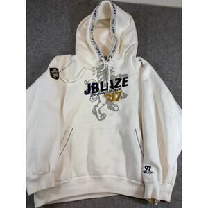 Vintage Johnny Blaze Hoodie Mens XL White City of Respect Baggy Oversized Y2K